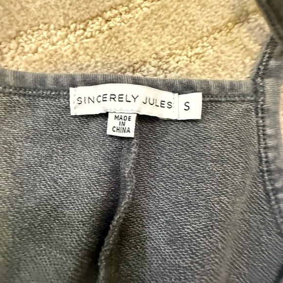 Sincerely Jules Gray Jumpsuit with White Tee - Picture 5 of 8